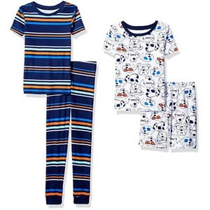Carter's Boys' 4 Piece Dog Print Pajama Set, 5